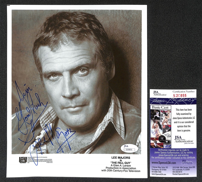 Lot of 3 - 8x 10 Actors Photographs w. Lee Majors - JSA